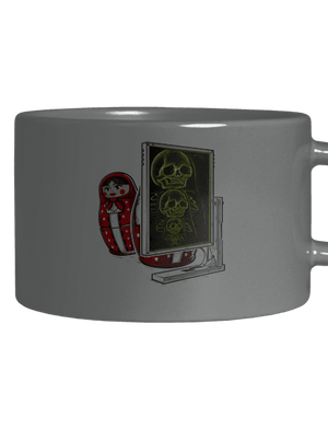 Rentgen Matriošky hrnček makronka Grey Macaron