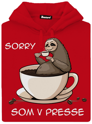 V presse pánska mikina klokanka Red