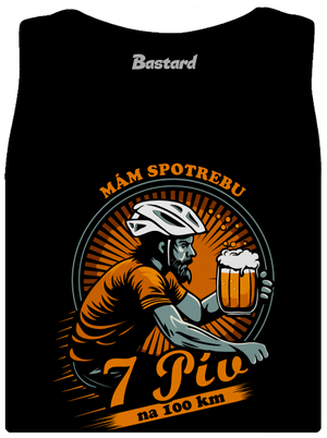 Spotreba 7 na 100 dámske tielko klasické Black