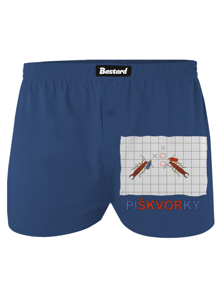 Škvorí piškvorky pánske trenky Blue