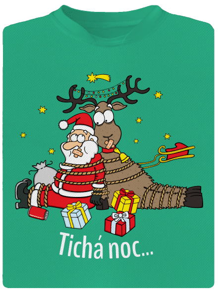 Tichá noc pánske športové tričko Mint Mal