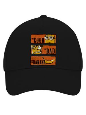 Hodný zlý a banán šiltovka baseballka Black