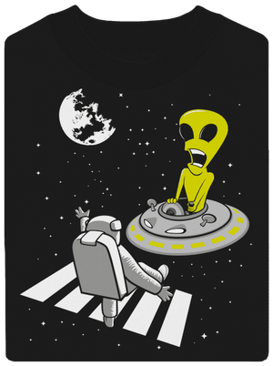 Vesmírny prechod unisex mikina bez kapucne Black