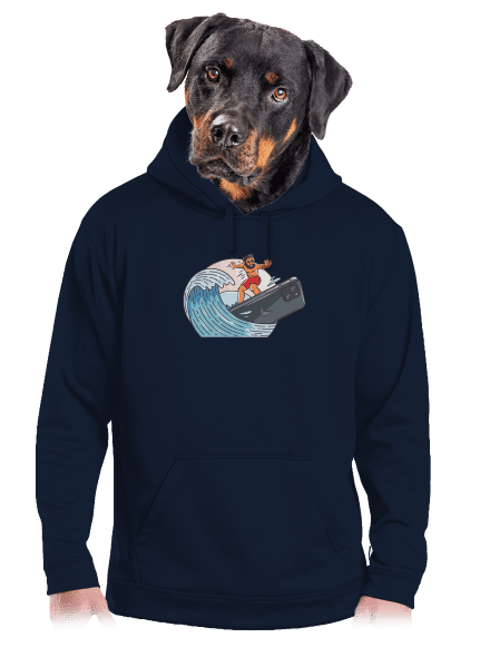 Som surfer pánska mikina klokanka Navy