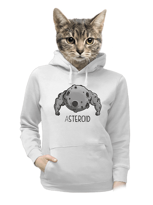 Asteroid dámska mikina klokanka White