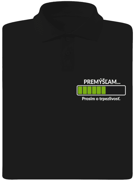 Premýšľam pánska polokošeľa Black