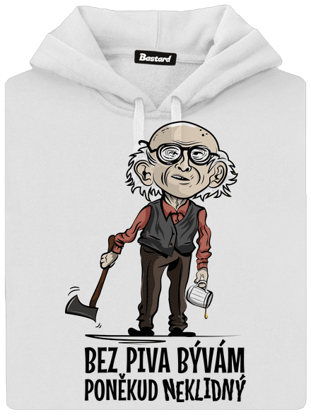 Neklidný bez piva dámska mikina klokanka White