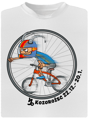 Cyklistický horoskop: Kozorožec detské športové tričko White