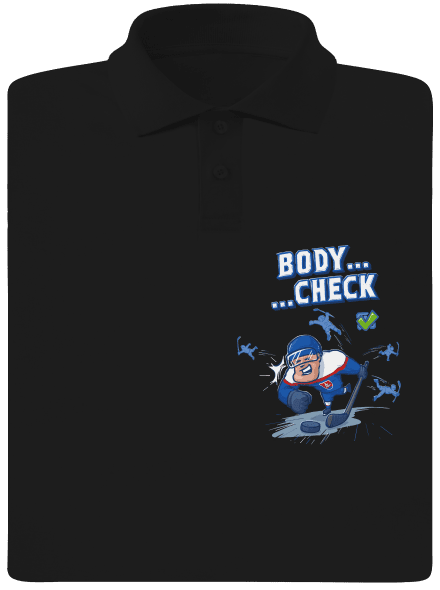 Body check pánska polokošeľa Black