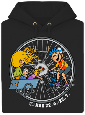 Cyklistický horoskop: Rak unisex mikina premium Dark Black