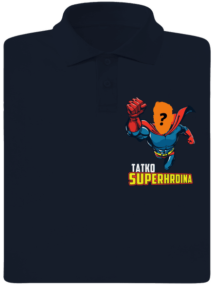Tatko superhrdina pánska polokošeľa Navy Mal