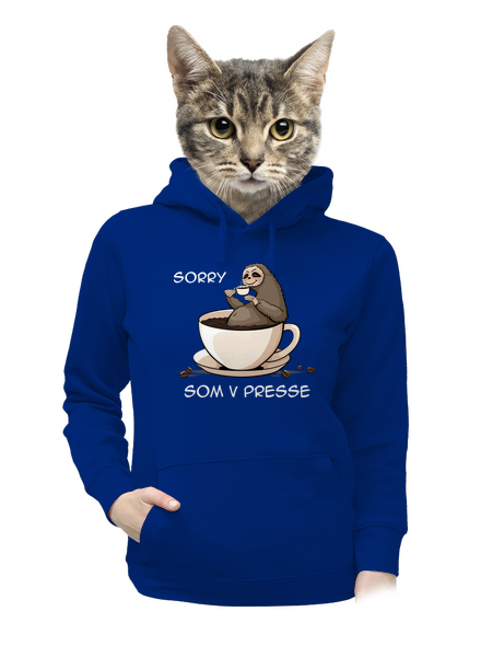 V presse dámska mikina klokanka Royal Blue Mal