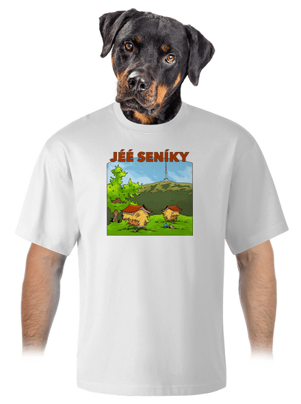 Jeseníky unisex tričko oversized White