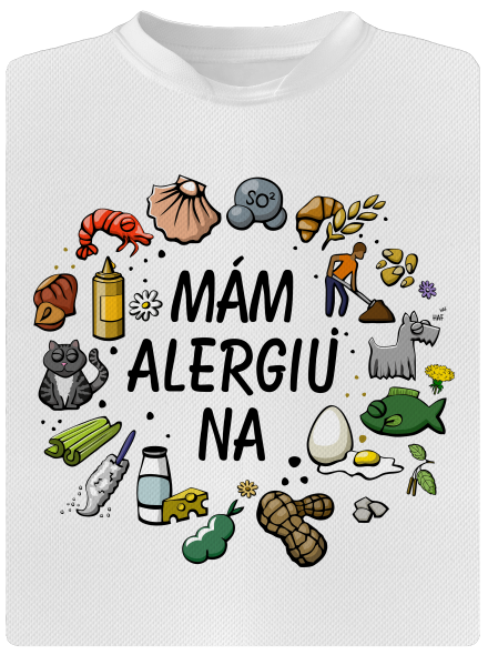 Mám alergiu na... + fix pánske športové tričko White