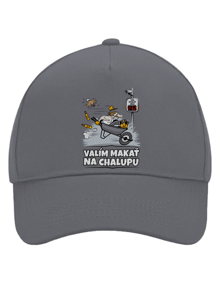 Valím na chalupu šiltovka baseballka Graphite grey