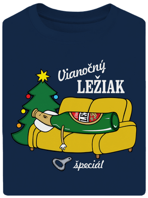 Vianočný ležiak unisex tričko oversized Midnight Blue