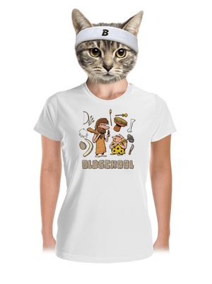 Oldschool dámske športové tričko White