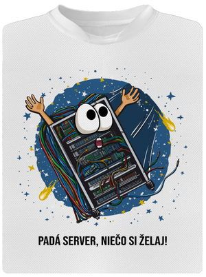 Padá server pánske športové tričko White