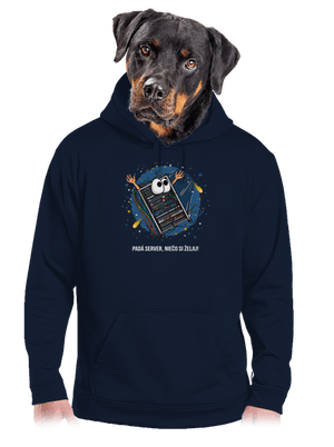 Padá server pánska mikina klokanka Navy