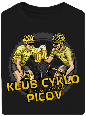 Klub cyklo pičov unisex tričko oversized Black