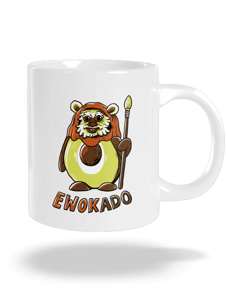 Ewokado veľký hrnček White