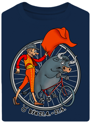 Cyklistický horoskop: Býk unisex tričko oversized Midnight Blue