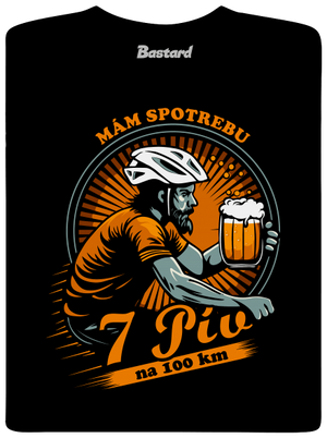 Spotreba 7 na 100 pánske dlhý rukáv Black