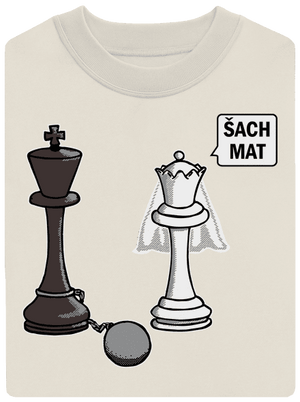 Šach mat unisex mikina bez kapucne Off White