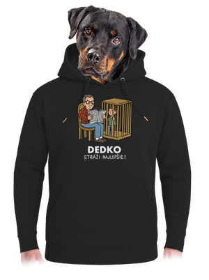 Dedko stráži najlepšie unisex mikina premium Dark Black