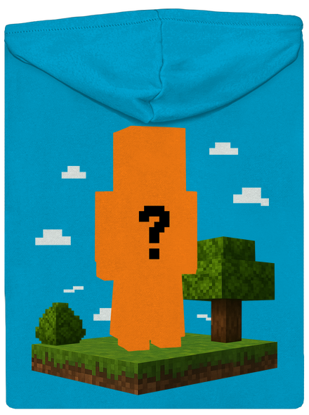 Minecraft z vlastnej fotky dámska mikina na zips Blue Atol