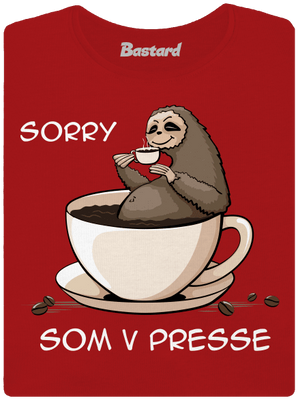 V presse dámske tričko s lemom Red Mal