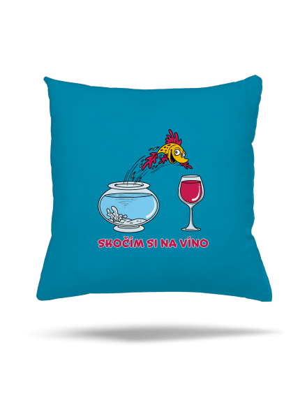 Skočím si na víno vankúš Blue Turquoise