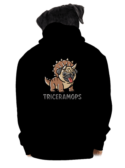 Triceramops pánska mikina na zips Black