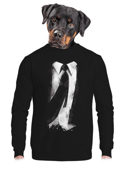 Oblek a kravata unisex mikina bez kapucne Black