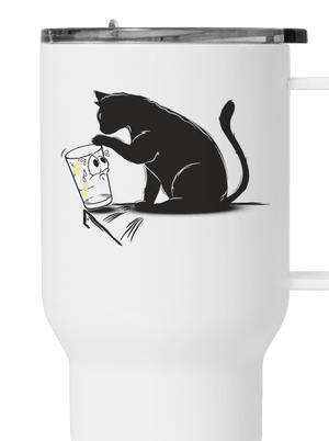 Mačka a pohár termohrnček White
