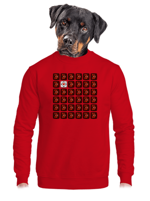 Pexeso unisex mikina bez kapucne Red