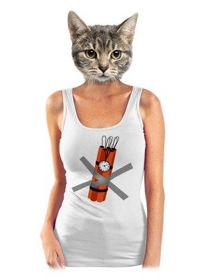 Dynamit dámske tielko klasické White