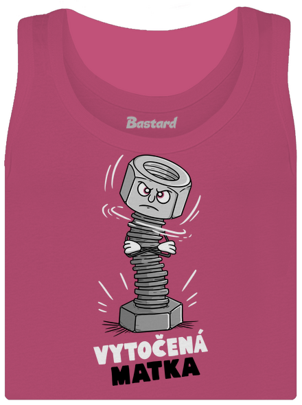 Vytočená matka dámske tielko klasické Magenta