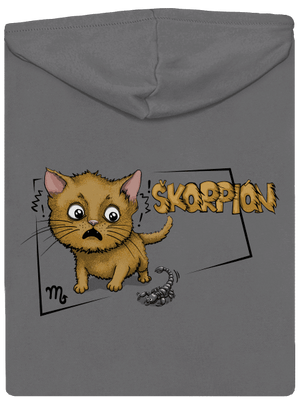 Mačací horoskop: Škorpion dámska mikina na zips Steel Gray