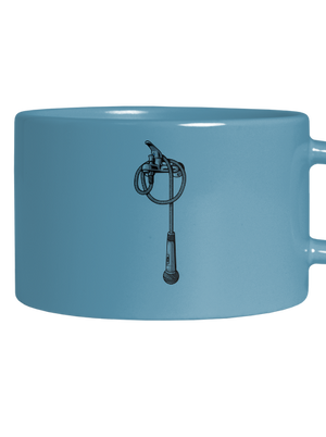 V sprche hrnček makronka Blue Macaron