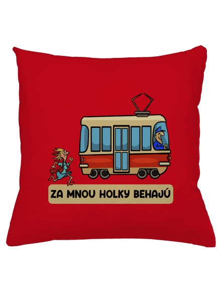 Za mnou baby behajú vankúš Red
