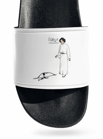 Luke a Leia šľapky White