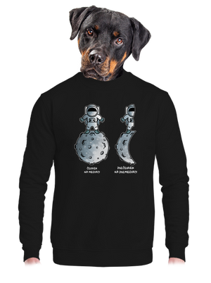 Polčlovek na polmesiaci unisex mikina bez kapucne Black