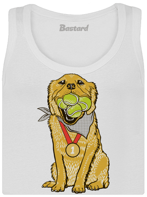 Zlatý retriever dámske tielko klasické White