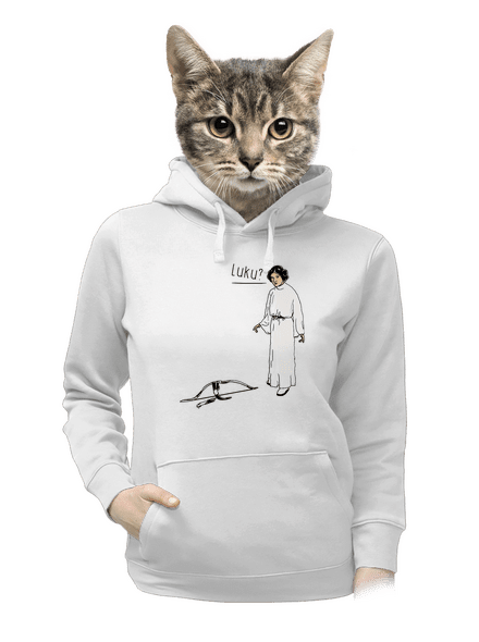 Luke a Leia dámska mikina klokanka White