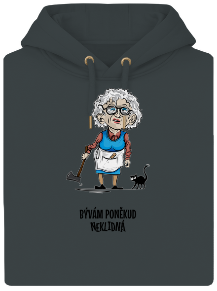 Neklidná - vlastný text unisex mikina premium Charcoal