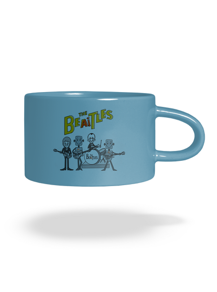 AI Beatles hrnček makronka Blue Macaron