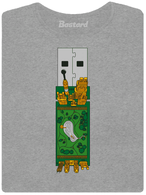 USB city dámske tričko Dark Gray Melange