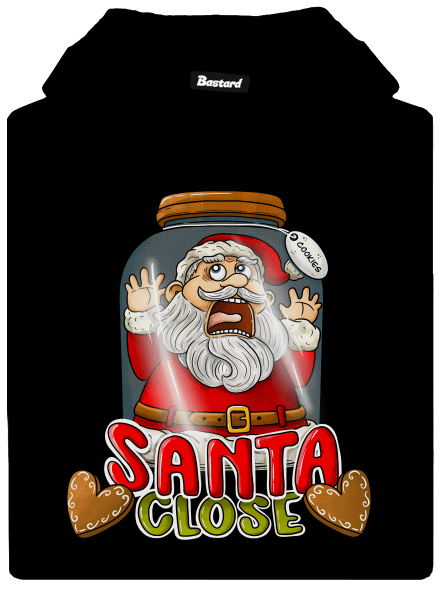 Santa Close pánska mikina klokanka Black