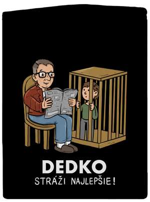 Dedko stráži najlepšie dámska mikina na zips Black